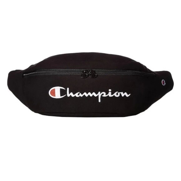 Black Champion Unisex Life Reverse Weave Crossbody Waist Pack Large Fanny Pack - Picture 3 of 10